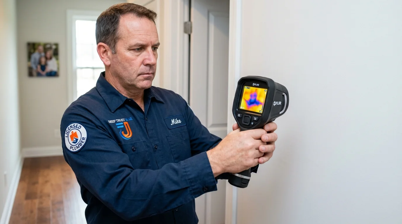 Thermal imaging leak detection by Johns Plumbing LLC in Elon